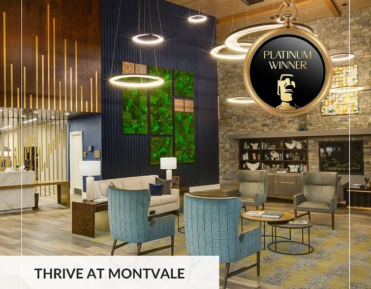 Thrive at Montvale won a platinum at TITAN Property Awards for interior design category